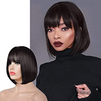 Flora Blunt Fringe Wig - NATURAL INDIAN HAIR