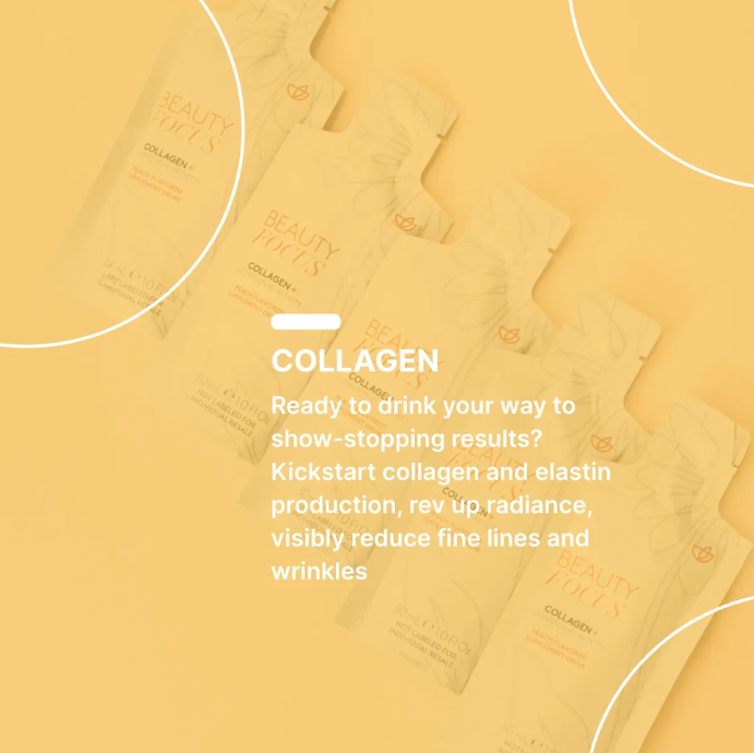 Beauty Focus® Collagen+ Peach Pouches