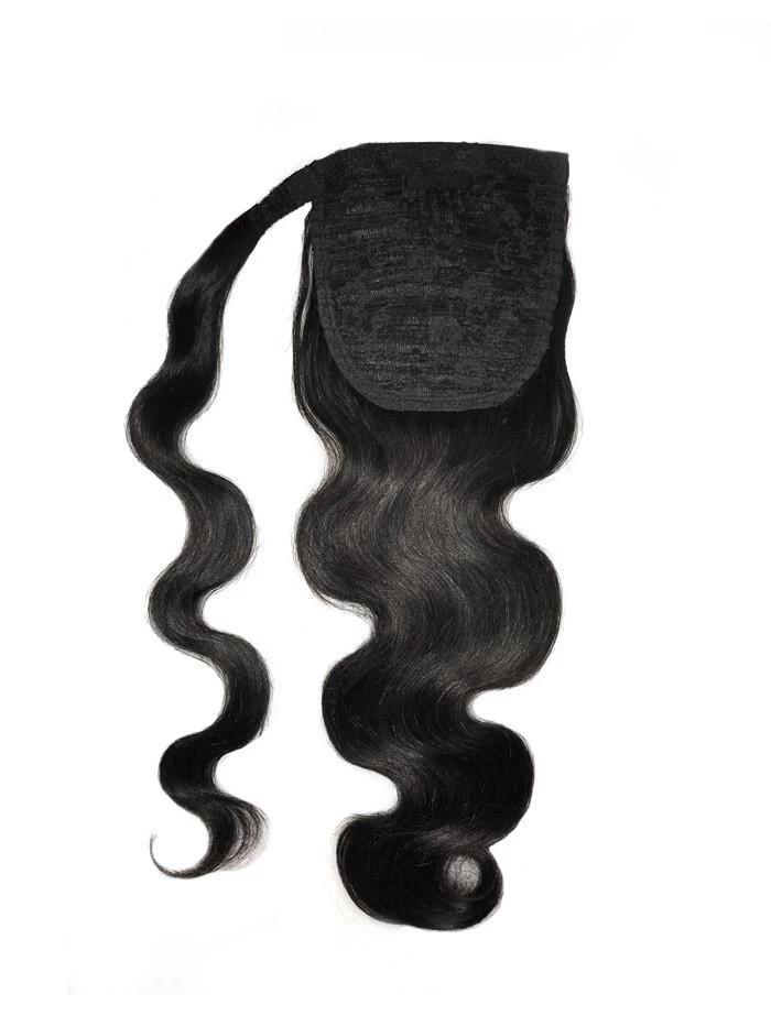 Queue de cheval cheveux raides couleur noire naturelle